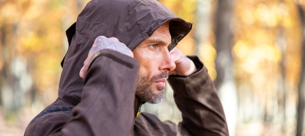 waterproof hunting jacket for wind, rain, long days outdoors