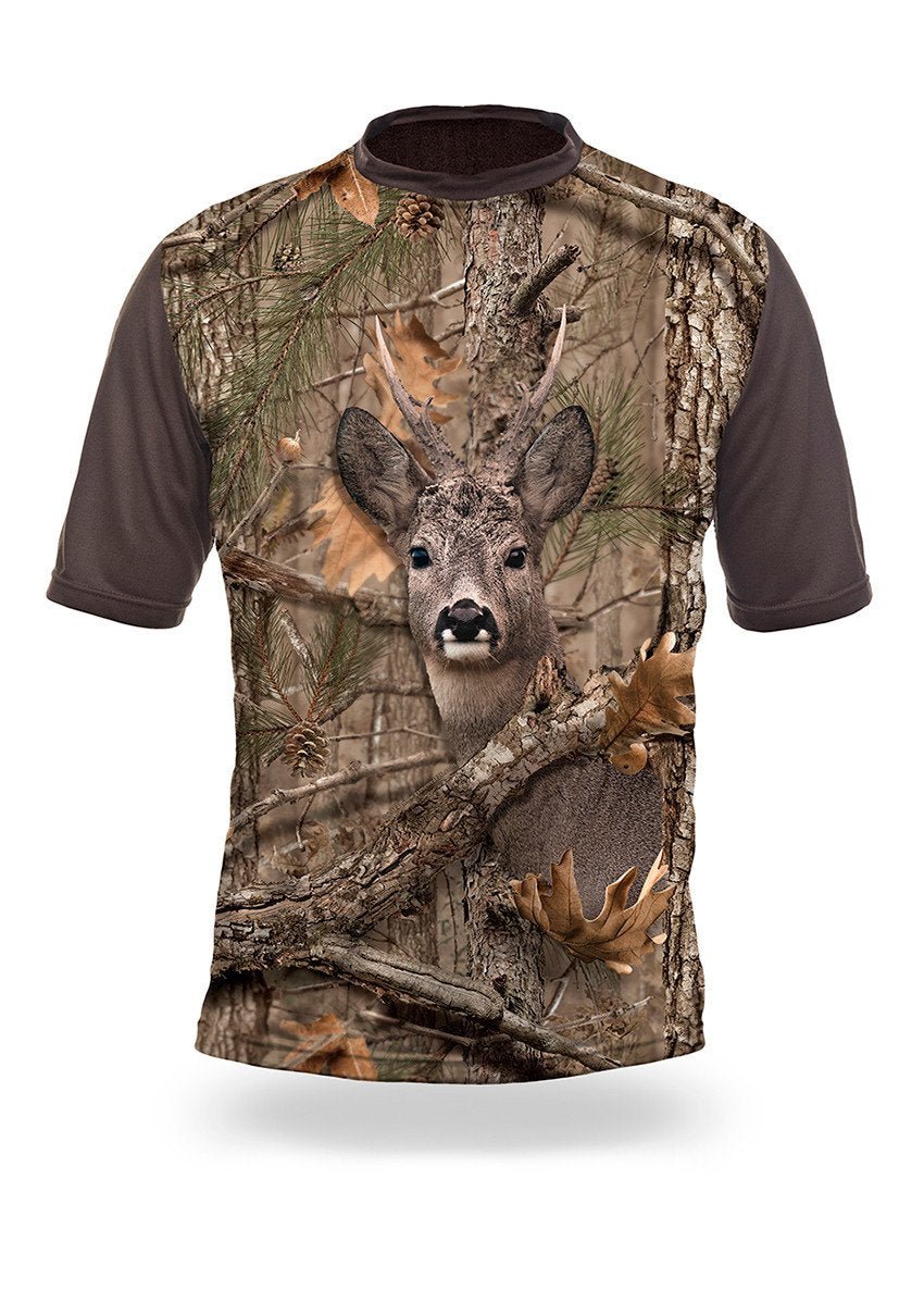 Shirts-Roe Deer 3D T-Shirt Short Sleeve - 1003-Hillman-Hunting-Shop