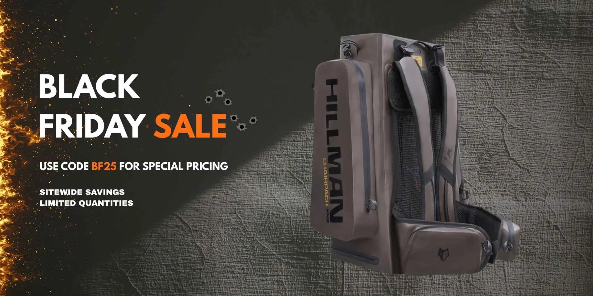 Black Friday hunting backpack sale - Use code BF25 for special pricing on Hillman tactical gear with sitewide savings