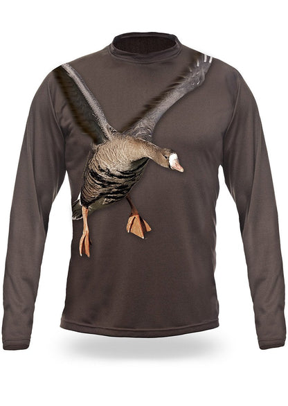 Shirts-White Fronted Goose 3D T-Shirt Long Sleeve - 3007-Hillman-Hunting-Shop