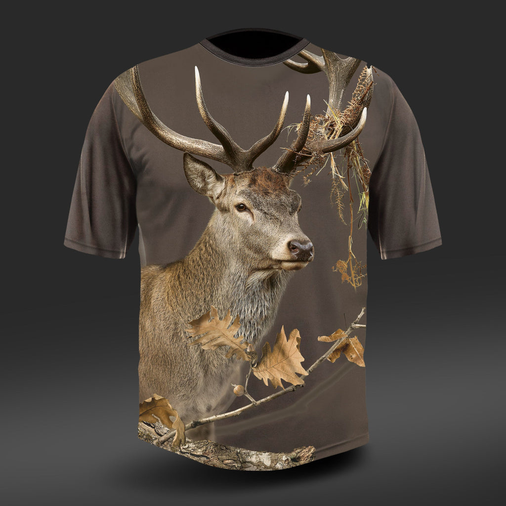 T-shirt Red Deer DGT cotton Short Sleeve